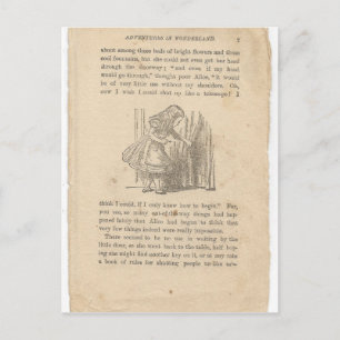 Alice im Wunderland, Kapitel 1, Kaninchen hinunter Postkarte