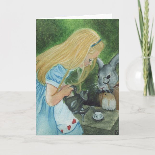 Alice im Wunderland-Karte Karte (Vorderseite)
