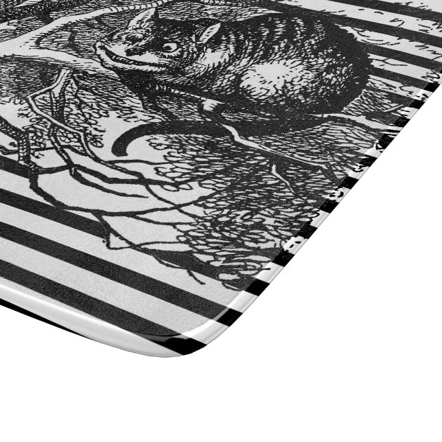 Alice im Wunderland Katze Alice in Wonderland Cat Schneidebrett (Ecke)