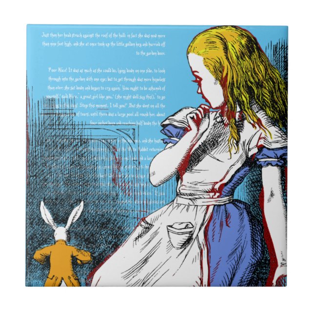 +{ Alice im Wunderland }+ Keramik Fliese (Vorderseite)