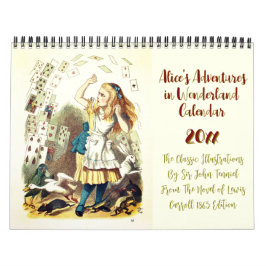 Alice im Wunderland klassische Illustrationen Vint Kalender