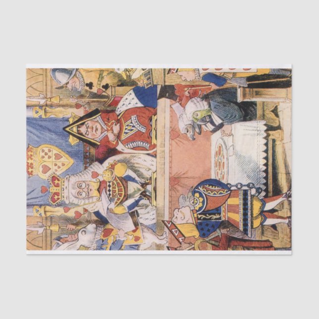 Alice im Wunderland Knave of Hearts Decoupage Seidenpapier (Vorderseite)
