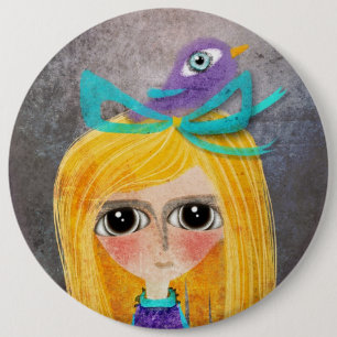 Alice im Wunderland Knopf Button