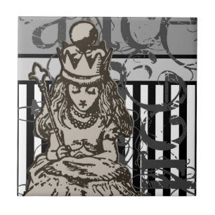 Alice im Wunderland Königin Alice Grunge Fliese