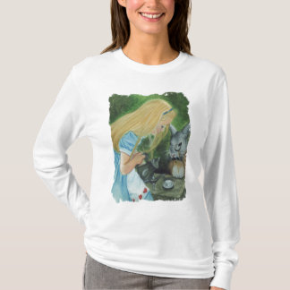 Alice im Wunderland-langer Hülsen-T - Shirt