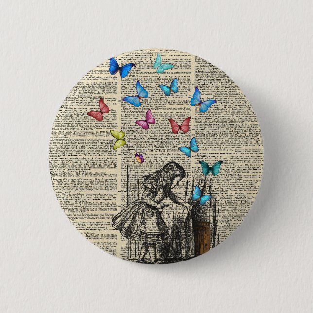 Alice im Wunderland - Lass des Abenteuers Button (Vorderseite)