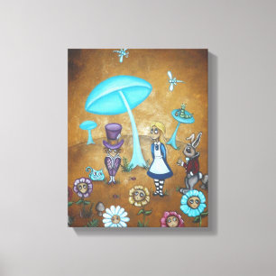 Alice im Wunderland-Leinwand-Druck - im Wunder Leinwanddruck