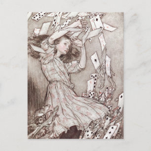 Alice im Wunderland Lewis Carroll Rackham Postkarte