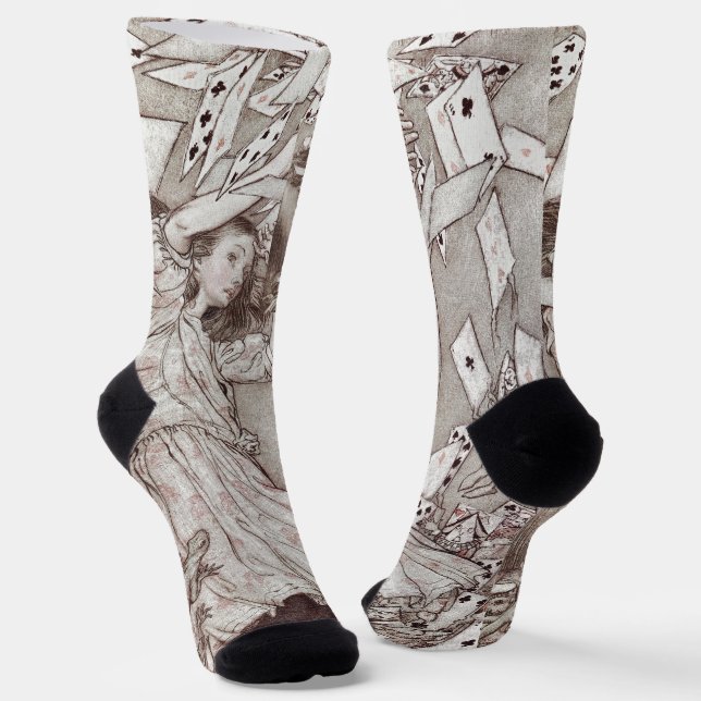 Alice im Wunderland Lewis Carroll Rackham Socken (Gewinkelt)