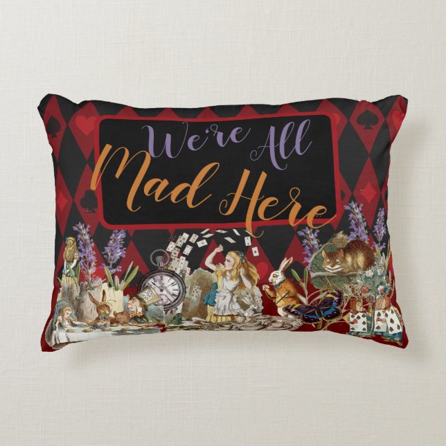 Alice im Wunderland Mad Cheshire Cat Dekokissen (Vorderseite)