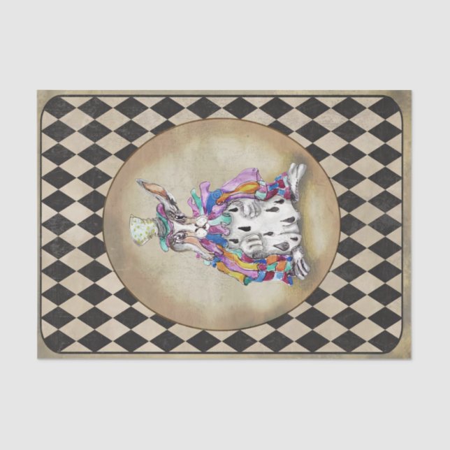 Alice im Wunderland Mad Hatter Rabbit Seidenpapier (Vorderseite)