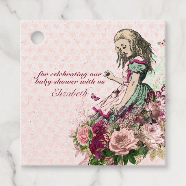 Alice im Wunderland Mad Hatters Tee Party Custom Geschenkanhänger (Vorderseite)