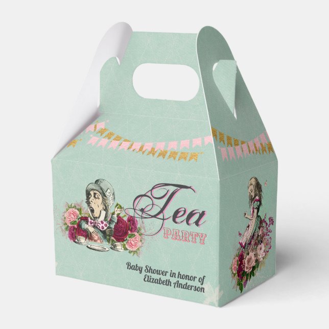 Alice im Wunderland Mad Hatters Tee Party Custom Geschenkschachtel (Vorderseite)