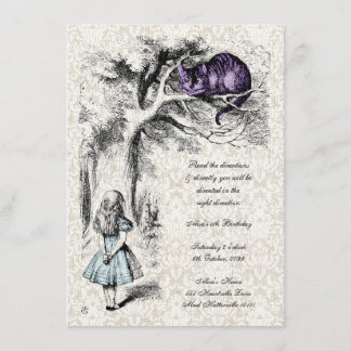 Alice im Wunderland Mad Hatters Tee Party Geburtst Einladung