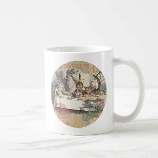 Alice im Wunderland Mad Tea Party Kunst Kaffeetasse (Rechts)