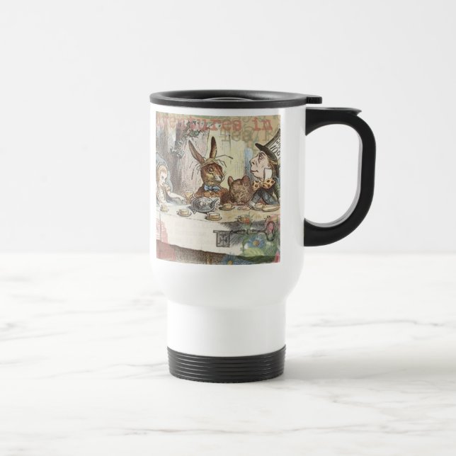 Alice im Wunderland Mad Tea Party Kunst Reisebecher (Rechts)