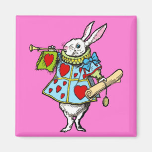 Alice im Wunderland Magnet Kaninchen Herzen Rot