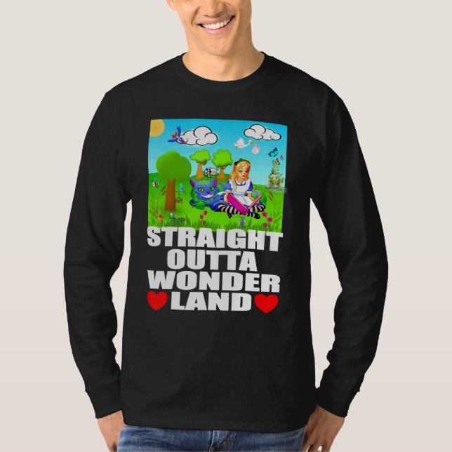 Alice im Wunderland Männer Frauen Kinder im Freien T-Shirt (Vorderseite)