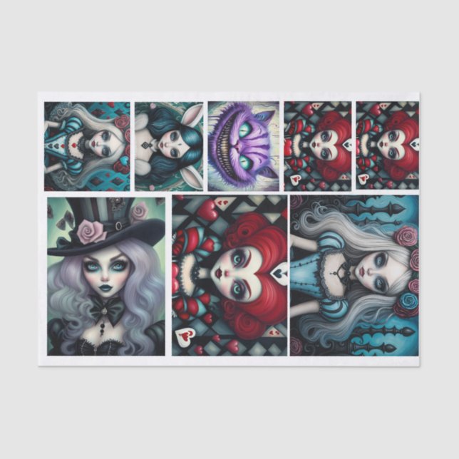 Alice im Wunderland Masterboard | Whimsikum Seidenpapier (Vorderseite)