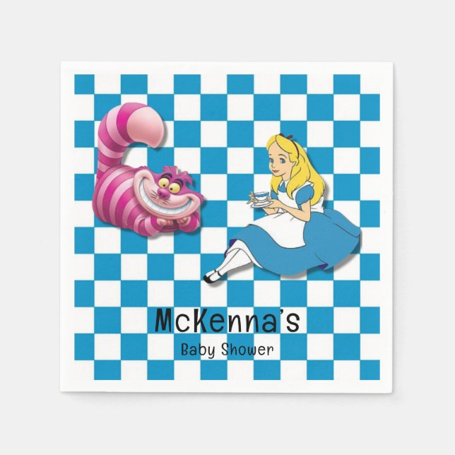 Alice im Wunderland mit Cheshire Cat Baby Dusche Serviette (Vorderseite)