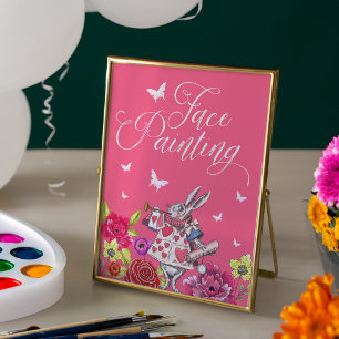 Alice im Wunderland mit Gesichtsmalerei Poster