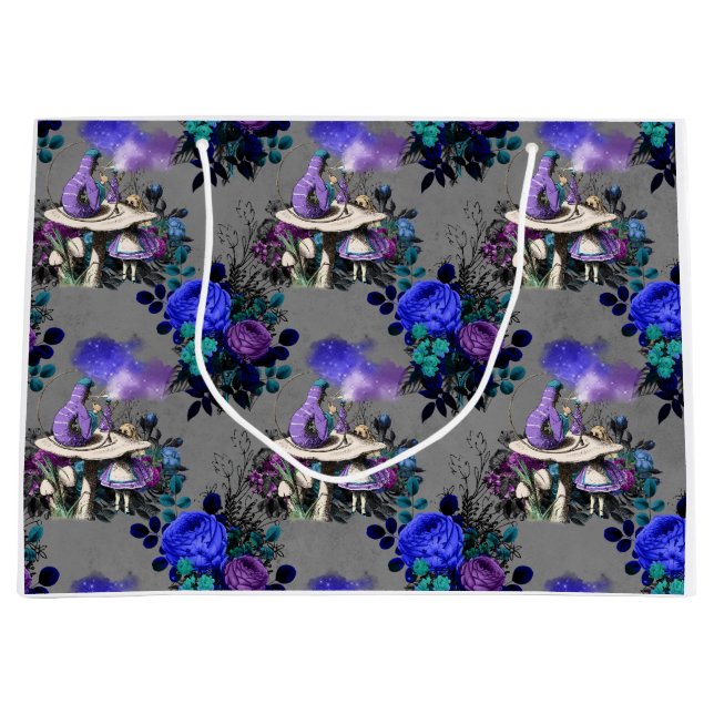 Alice im Wunderland mit Raupe Große Geschenktüte (Vorderseite)