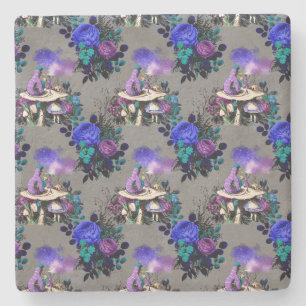 Alice im Wunderland mit Raupe Steinuntersetzer