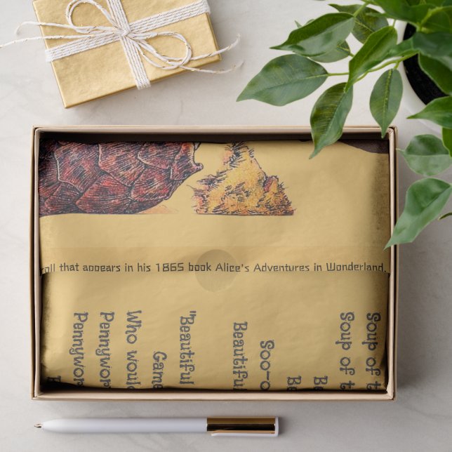 Alice im Wunderland Mock Turtle Soup Song Seidenpapier (Geschenk)