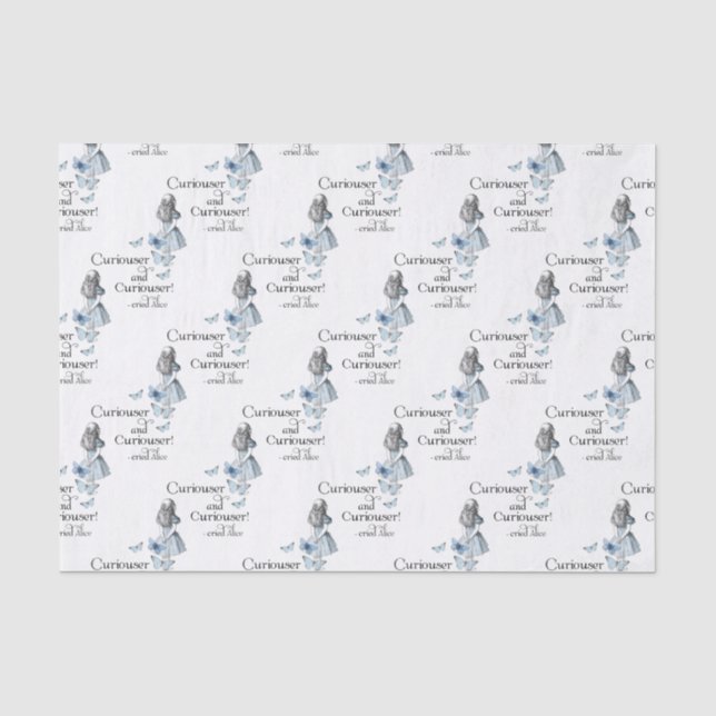 Alice im Wunderland-neugierigeres Seidenpapier (Vorderseite)