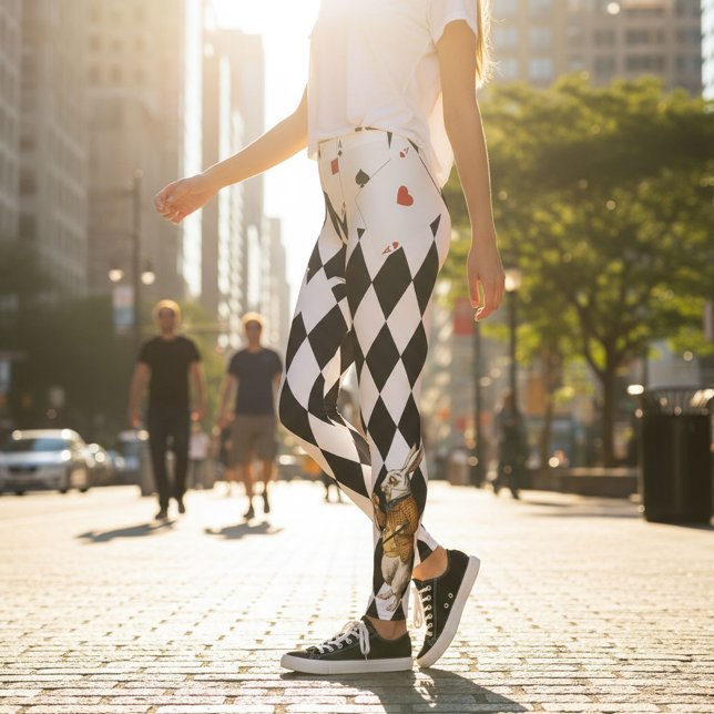 Alice im Wunderland Niedliches Diamantmuster Leggings (Von Creator hochgeladen)