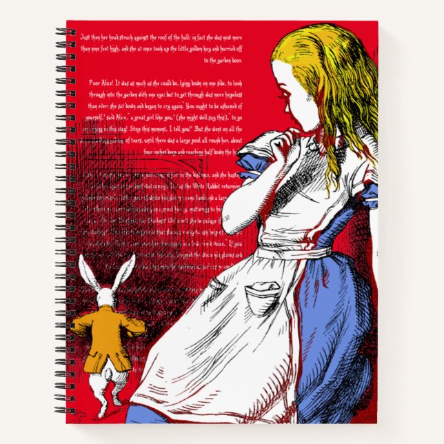 Alice im Wunderland Notizbuch (Vorderseite)