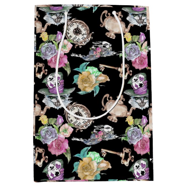 Alice im Wunderland Party liefert Wrapping Paper Mittlere Geschenktüte (Vorderseite)