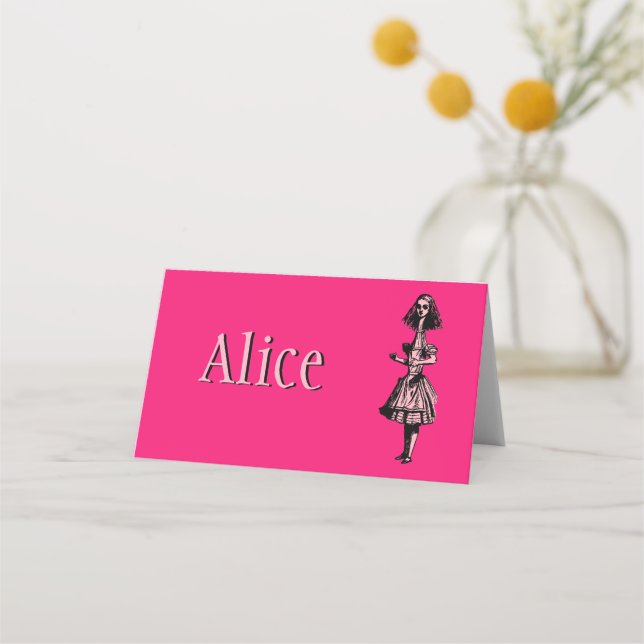 Alice im Wunderland Platzkarte (Vorderseite)