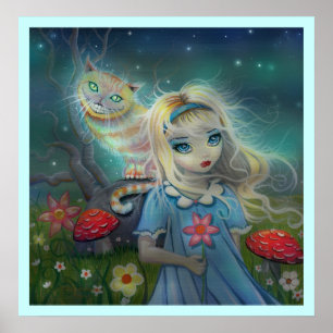 Alice im Wunderland Poster Druck
