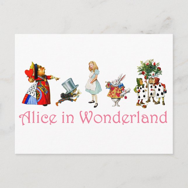 Alice im Wunderland Postkarte (Vorderseite)