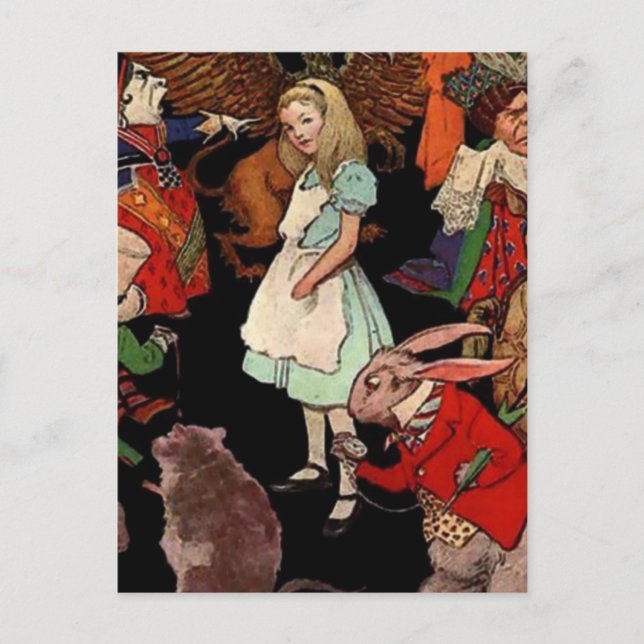 Alice im Wunderland Postkarte (Vorderseite)