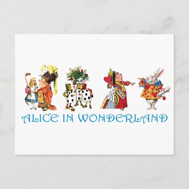 ALICE IM WUNDERLAND POSTKARTE (Vorderseite)