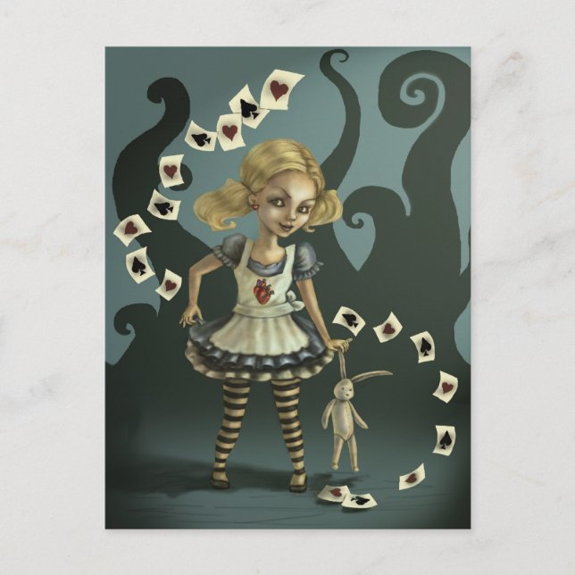 Alice im Wunderland Postkarte (Vorderseite)