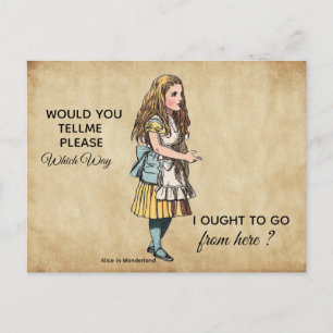 Alice im Wunderland  Postkarte