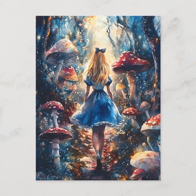 Alice im Wunderland Postkarte (Vorderseite)