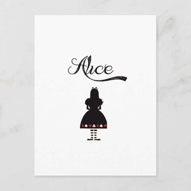 Alice im Wunderland Postkarte (Vorderseite)