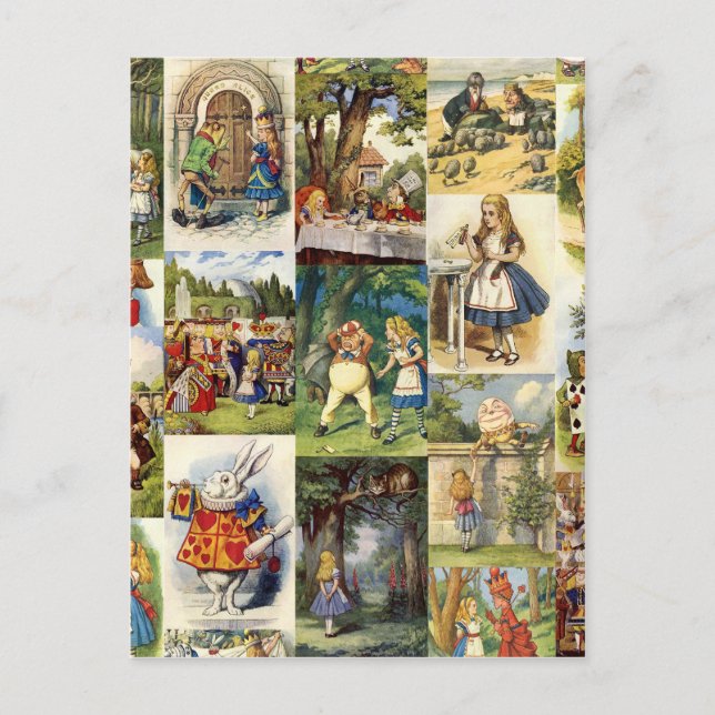 Alice im Wunderland Postkarte (Vorderseite)