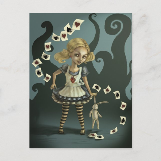 Alice im Wunderland Postkarte (Vorderseite)