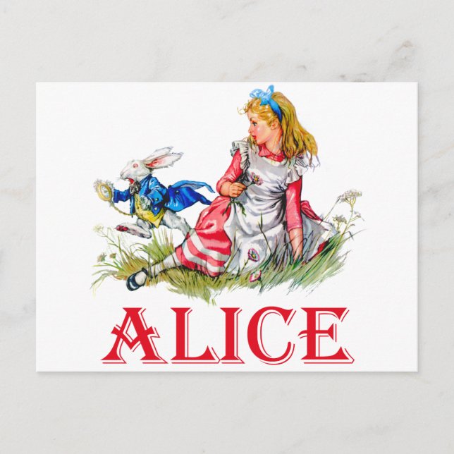 ALICE IM WUNDERLAND POSTKARTE (Vorderseite)