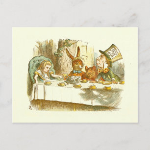 Alice im Wunderland Postkarte (Verrückte Teegesell