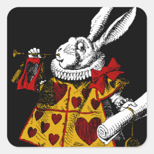 Alice im Wunderland Quadratischer Aufkleber