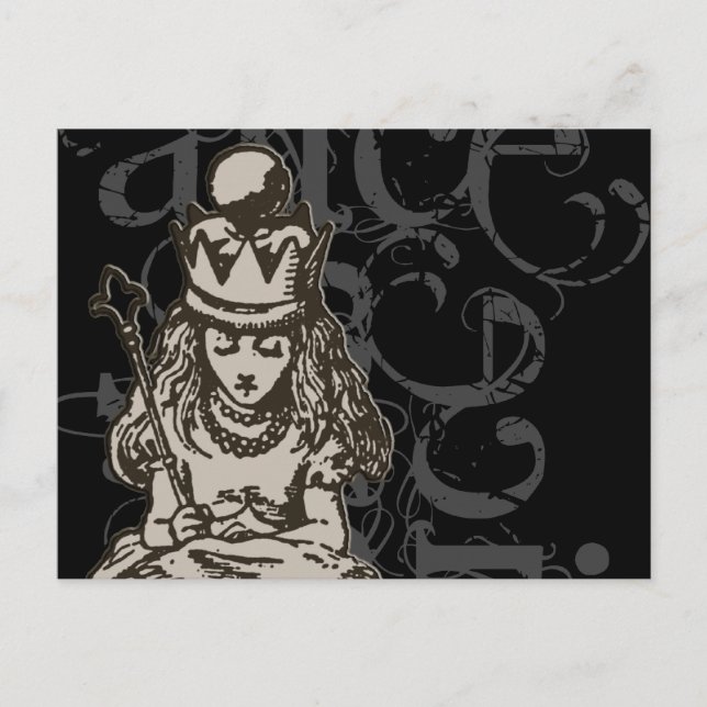 Alice im Wunderland Queen Alice Grunge (Single) Postkarte (Vorderseite)