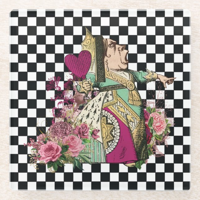 Alice im Wunderland Queen Glasuntersetzer (Vorderseite)