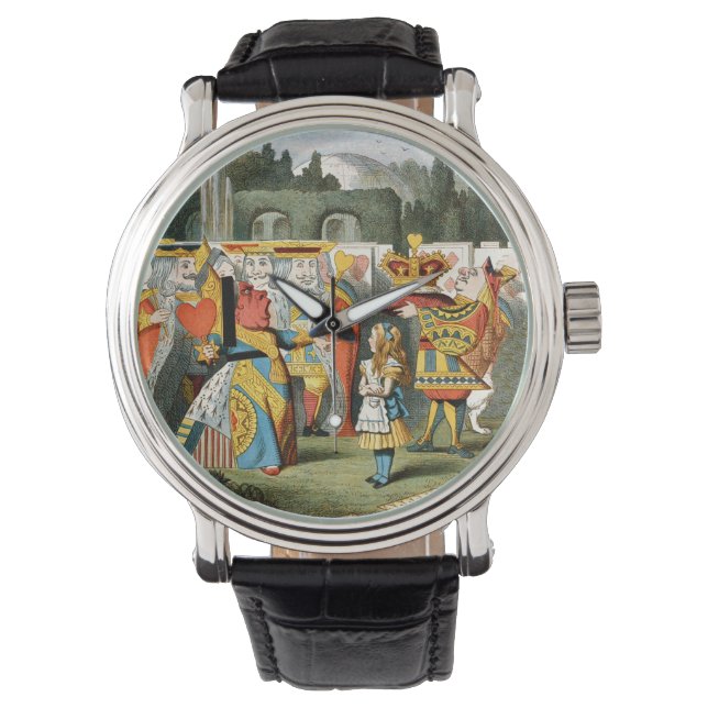 Alice im Wunderland Queen of Hearts Armbanduhr (Vorderseite)