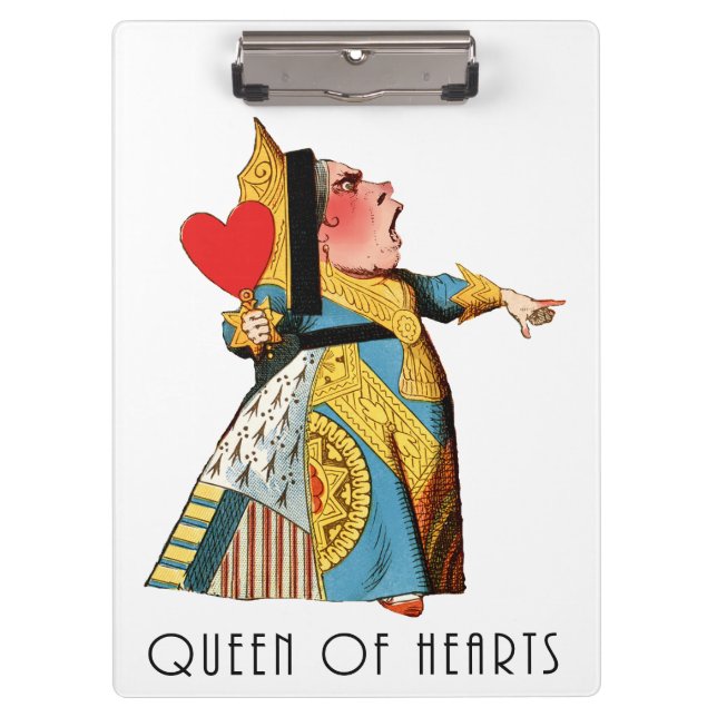 Alice im Wunderland Queen of Hearts Klemmbrett (Vorderseite)